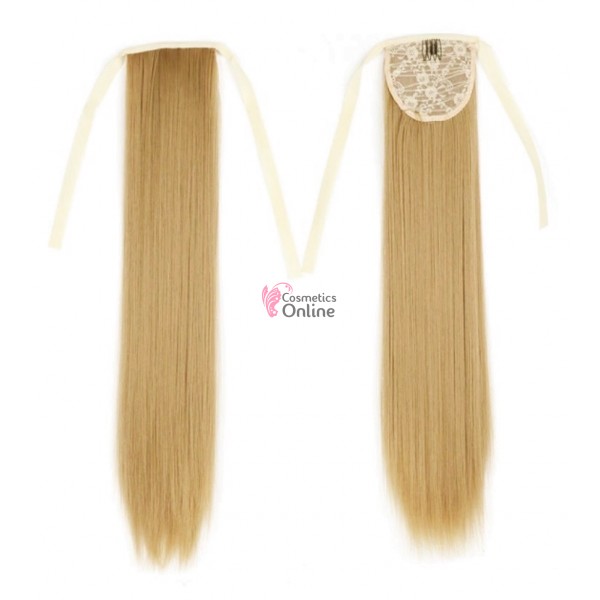 Extensie de par coada dreapta cu snur 50 cm Blond Honny Mixt BD26613